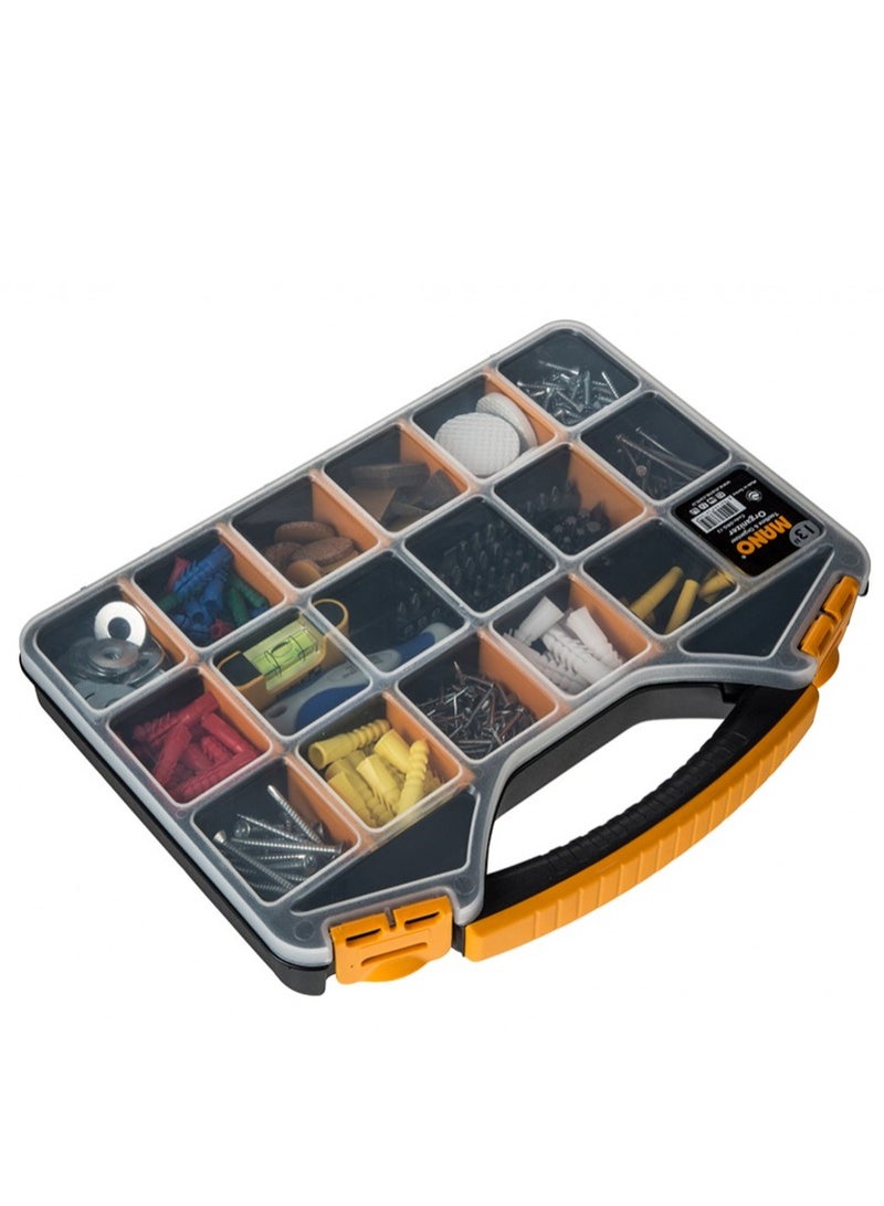 Mano ORG 13" Tools Organizer (326 mm x 257 mm x 48 mm) – High-Quality Plastic Case with 20 Versatile Dividers and Secure Plastic Lock - Image 3