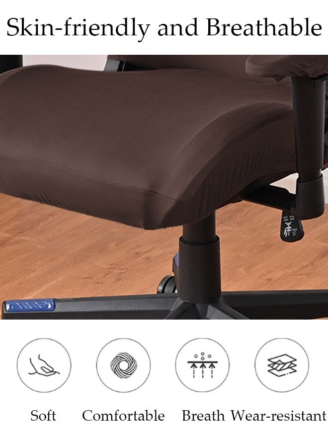 DUNISO غطاء كرسي ألعاب الكمبيوتر المكتبي 1 زوج أغطية مسند الذراعين قماش بوليستر ناعم قابل للإزالة واقي كرسي مريح مرن مقاوم للتآكل أغطية مرنة قابلة للتمدد لكرسي الكمبيوتر المكتبي غطاء بدون كرسي - Image 4