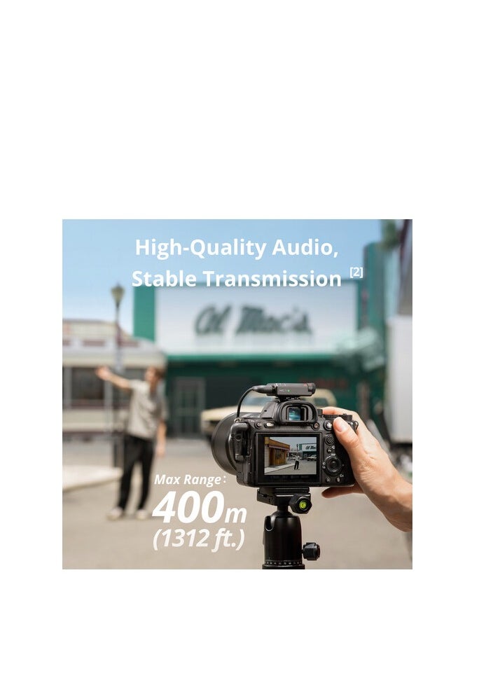 Generic - Mic Mini 2-Person Compact Wireless Microphone System for Camera and Smartphone 2.4 GHz - Image 1