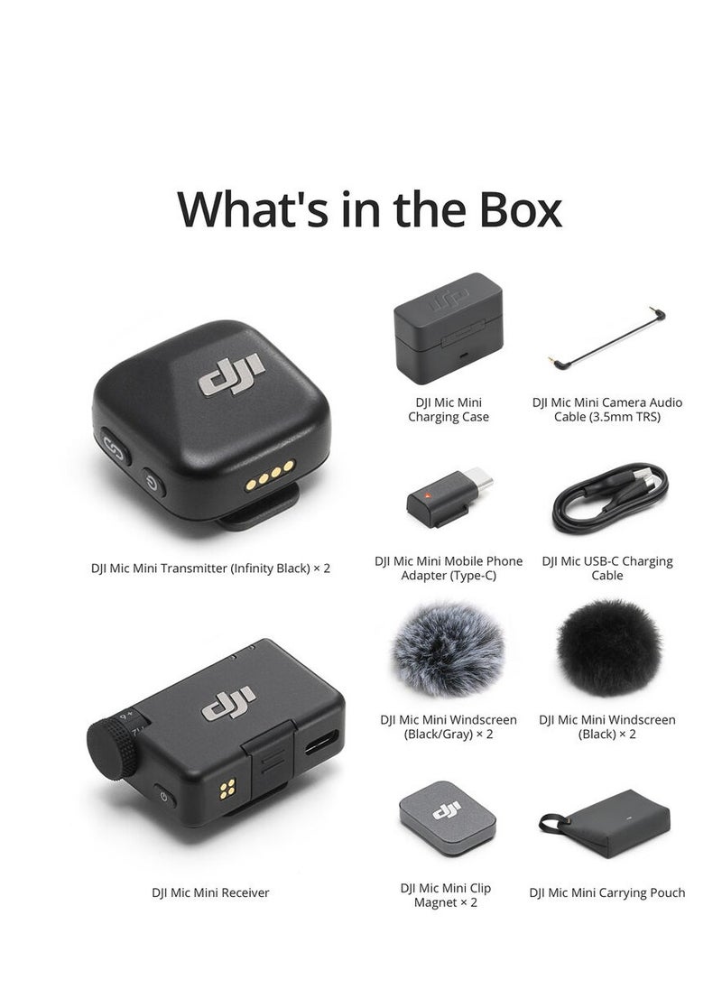 Generic - Mic Mini 2-Person Compact Wireless Microphone System for Camera and Smartphone 2.4 GHz - Image 1