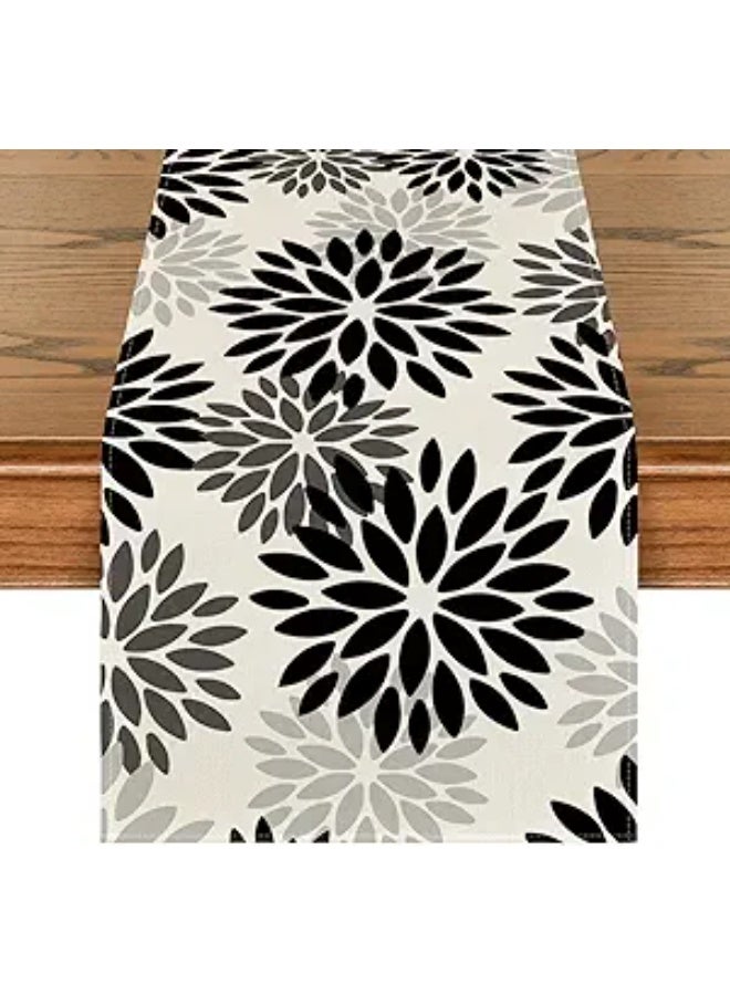 Intex Curtains House Intex Home Linen Velvet Floral Table Runner -  Luxe Textured Fabric For Dining, Special Occasions & Home Décor - Soft, Washable - 1 Piece  - Image 1