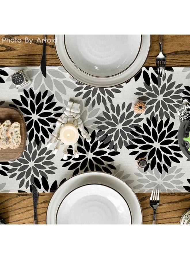 Intex Curtains House Intex Home Linen Velvet Floral Table Runner -  Luxe Textured Fabric For Dining, Special Occasions & Home Décor - Soft, Washable - 1 Piece  - Image 2