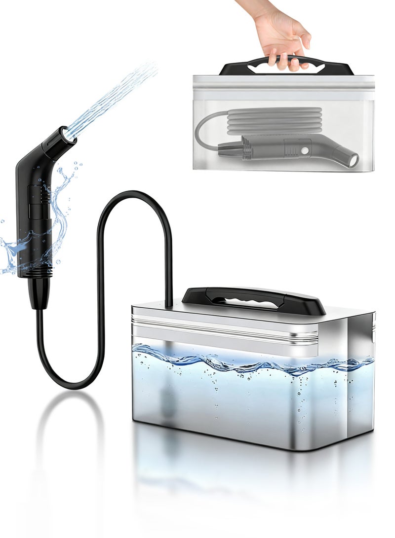 Necomi Portable Electric Sitz Bath Basin, Electric Rechargeable Handheld Personal Sitz Shower Head, Featuring a 2.3-Liter Water Tank, Multifunctional Personal Hygiene Solution for Travel, Home Use, Baby Care, Camping, and More - Image 1