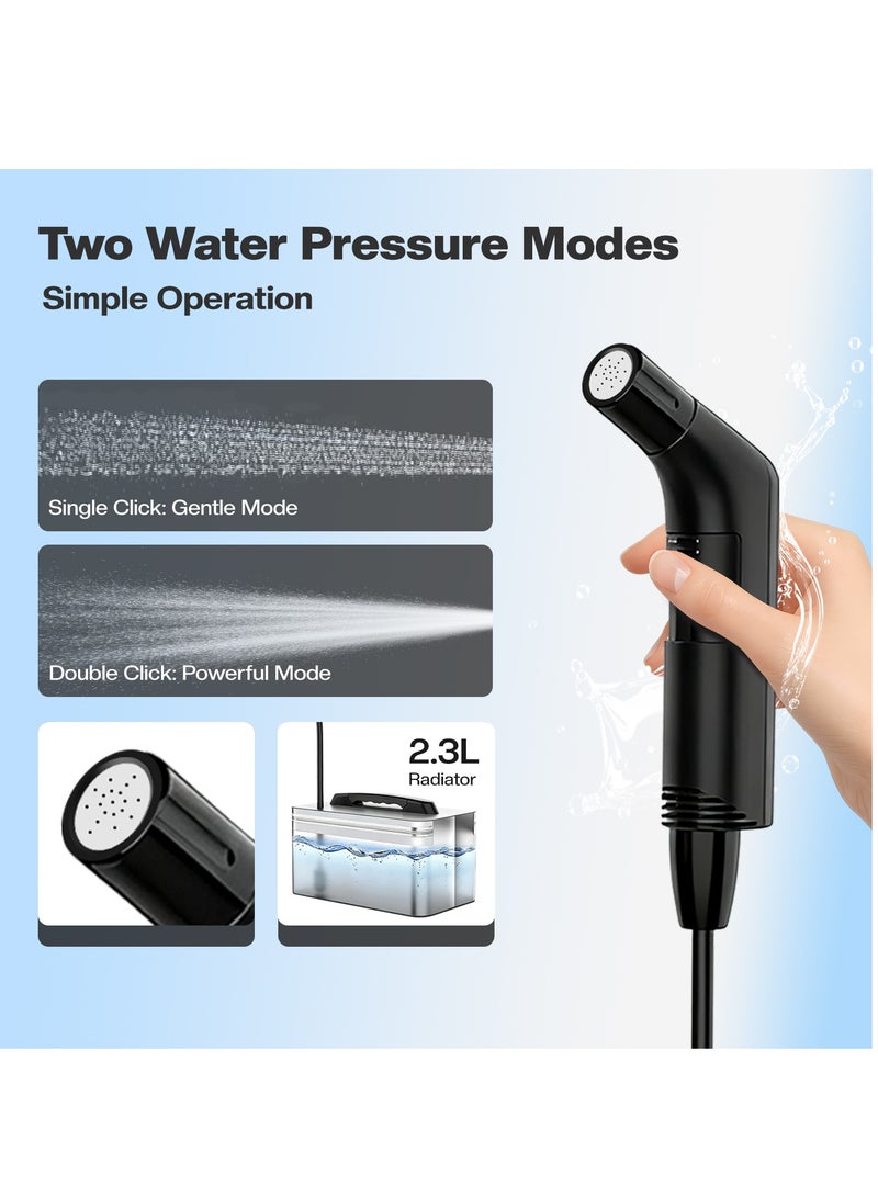 Necomi Portable Electric Sitz Bath Basin, Electric Rechargeable Handheld Personal Sitz Shower Head, Featuring a 2.3-Liter Water Tank, Multifunctional Personal Hygiene Solution for Travel, Home Use, Baby Care, Camping, and More - Image 3