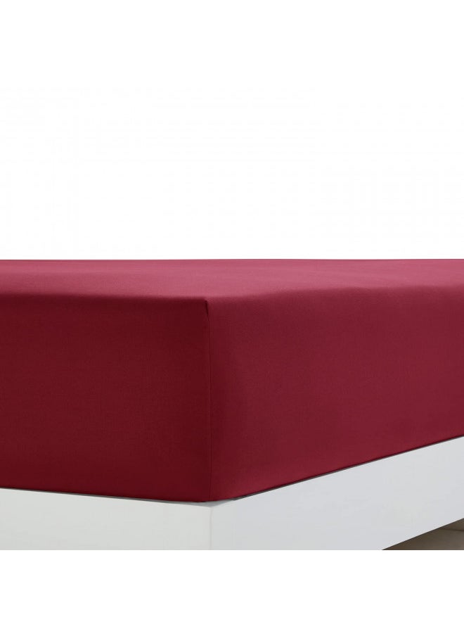 Clara Clark California King Sheets Set, Deep Pocket Bed Sheets for Cal King Size Bed - 4 Piece Bed Sheet Set, Extra Soft Bedding Sheets & Pillowcases, Burgundy Red Sheets Cal King