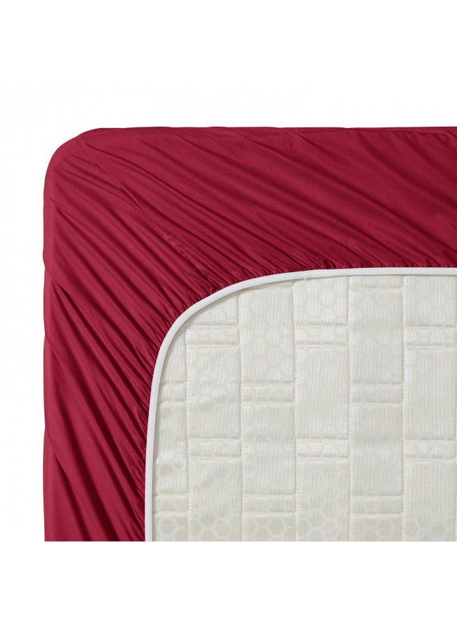 Clara Clark California King Sheets Set, Deep Pocket Bed Sheets for Cal King Size Bed - 4 Piece Bed Sheet Set, Extra Soft Bedding Sheets & Pillowcases, Burgundy Red Sheets Cal King