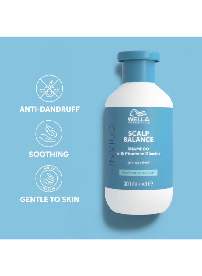 Wella Professionals شامبو إنفيغو لموازنة فروة الرأس ضد القشرة - يهدئ فروة الرأس الحاكة ويكافح القشور مع بيراتون أولامين (300 مل) - Image 3