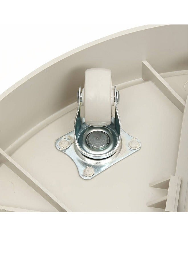 تايمي حامل زهور للمزارعين بدرج تصريف المياه وعجلة دوارة 360 درجة حركة مريحة وسلسة في الأماكن المغلقة والخارجية باللون الابيض مقاس 37 سم - Image 3