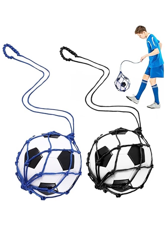 قطعتان من أدوات تدريب ركل كرة القدم، شبكة تدريب إرجاع كرة القدم تناسب أحجام الكرات 3 و4 و5، أداة تدريب رمي كرة القدم بدون استخدام اليدين - Image 1