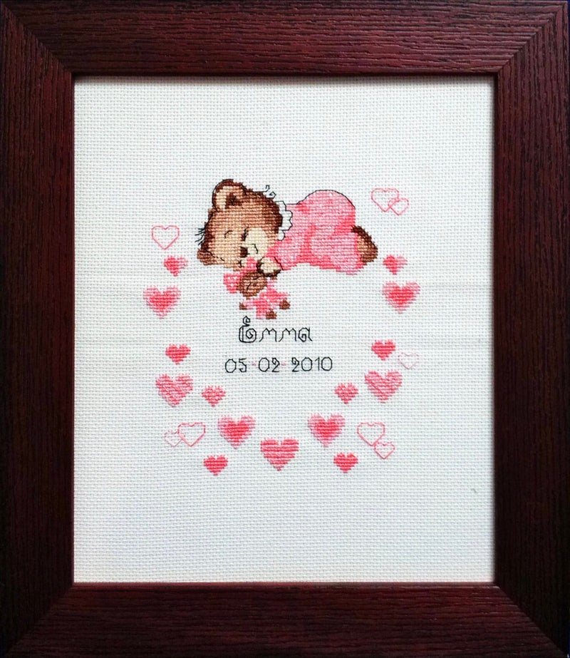 RIOLIS - Girls Birth Announcement 1123, Cross Stitch Kits 7"X9.5", Cross Stitch Kits for Beginners & Advanced, Crossstitching Kits Adult, Counted Stitching Kits, Embroidery Kit - Image 4