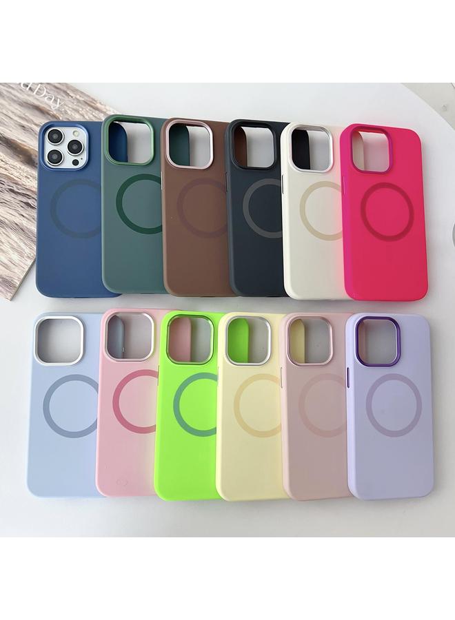 S-TOP Case For iPhone 16 Plus Metal Frame Liquid Silicone MagSafe Phone Case - Image 3
