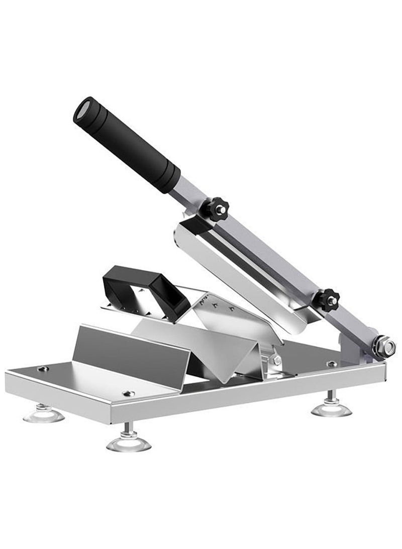 Manual Frozen Meat Slicer Stainless Steel, Adjustable Thickness, Use for Beef Mutton Ham Food Cutter Machine