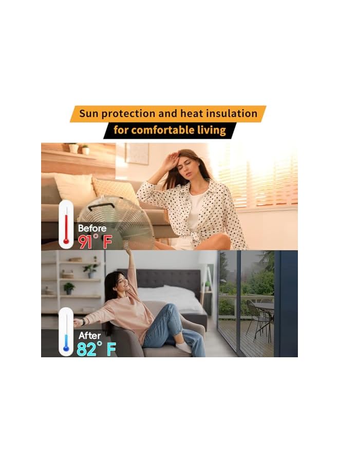 The Bros One Way Window Film(50x200cm), Non-Marking Static Cling Film, Weakens Uv Exposure and Heat, One Way Privacy Reflective Film with Additional Tools for Multiple Spaces, Office,Livingroom,Bedroom-Black - Image 4