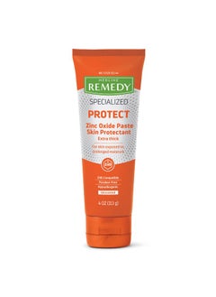 Medline Medline Remedy Specialized Extra Thick Zinc Skin Paste (4 oz), Unscented, Micronized Zinc Oxide, Incontinence Cream, Diaper Rash, Barrier, Nourishing, Soothes Irritation, Wetness Protection  - Image 1