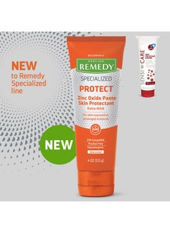 Medline Medline Remedy Specialized Extra Thick Zinc Skin Paste (4 oz), Unscented, Micronized Zinc Oxide, Incontinence Cream, Diaper Rash, Barrier, Nourishing, Soothes Irritation, Wetness Protection  - Image 2