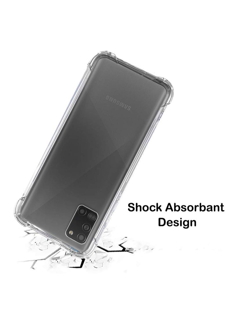 ذا جيفت كارت غطاء ممتص الصدمات لهاتف Samsung Galaxy A31، غطاء شفاف من السيليكون الناعم من مادة TPU  - Image 3