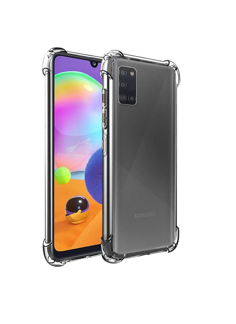 ذا جيفت كارت غطاء ممتص الصدمات لهاتف Samsung Galaxy A31، غطاء شفاف من السيليكون الناعم من مادة TPU  - Image 5