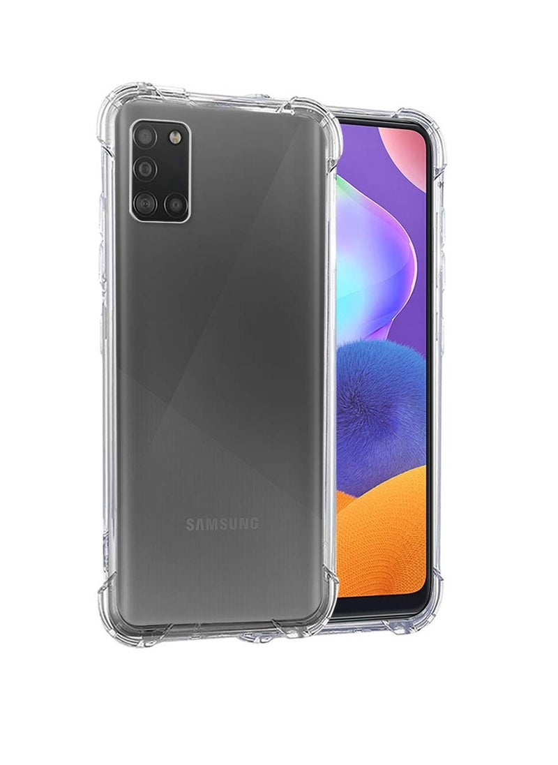 ذا جيفت كارت غطاء ممتص الصدمات لهاتف Samsung Galaxy A31، غطاء شفاف من السيليكون الناعم من مادة TPU  - Image 2