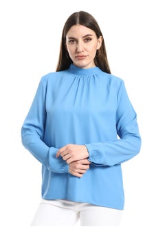 Simple sky blue blouse with tie at the back - pzsku/ZABBF9BB87CE742F84929Z/45/_/1709925643/29c6e4d2-e615-417c-958a-ec7bab10ea84