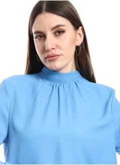 Simple sky blue blouse with tie at the back - pzsku/ZABBF9BB87CE742F84929Z/45/_/1709925643/575a5285-849f-4279-a305-38ce9abe882b