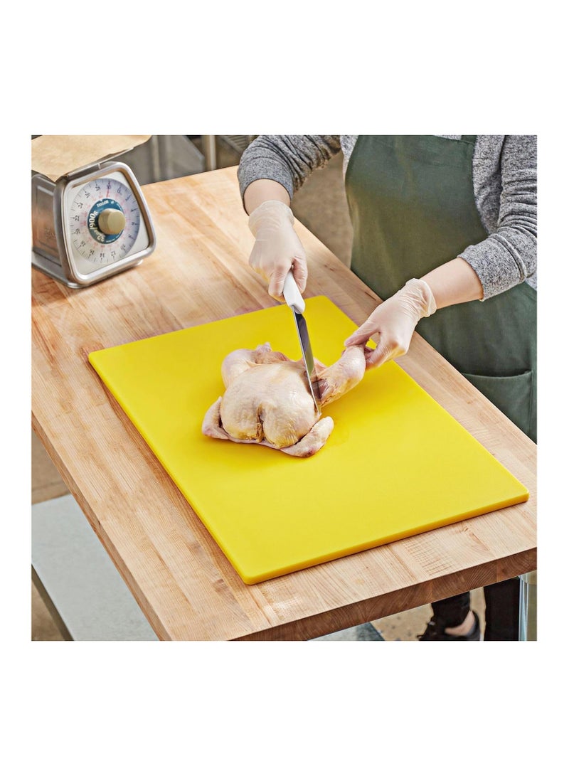Chef Inox Professional Heavy Duty High-Density Polyethylene Cutting Board - 60 x 40 x 2cm Yellow - Image 4