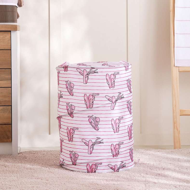 Ballerina Laundry Hamper 38x50cm-Pink
