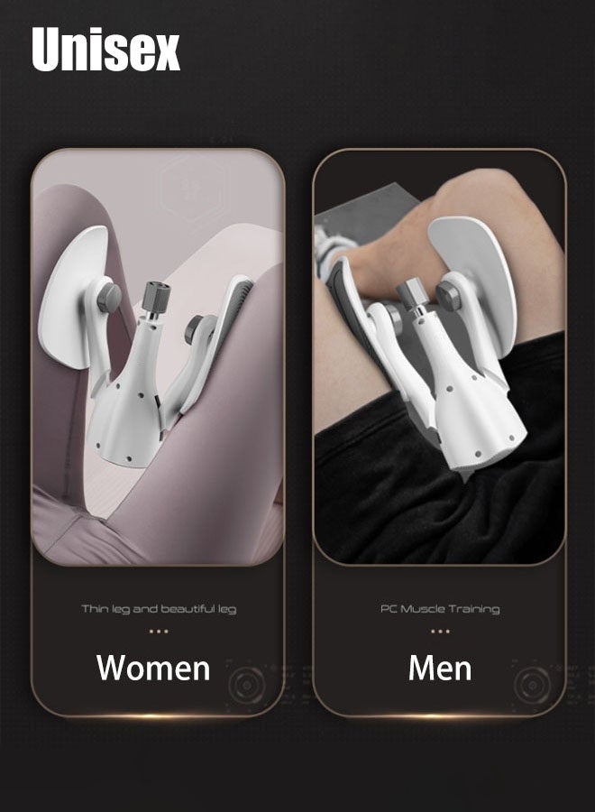 Hanayo Thigh Kegel Exerciser PC Muscle Trainer Adjustable Leg and Inner Thigh Strength Exercise Equipment Durable Comfortable Pelvic Floor Trainer with High Resistance for Versatile Workouts at Home(White) - Image 3