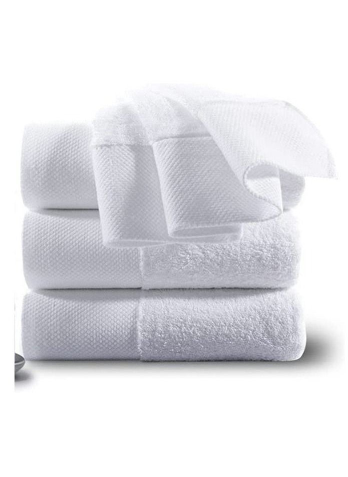 MahMir Luxury White Bath Towels Large Circlet Egyptian Cotton Highly Absorbent Hotel spa Collection Bathroom Towel 70*140 cm (White, Pack of 4 Towels)  - Image 2