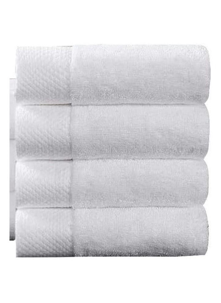 MahMir Luxury White Bath Towels Large Circlet Egyptian Cotton Highly Absorbent Hotel spa Collection Bathroom Towel 70*140 cm (White, Pack of 4 Towels)  - Image 1