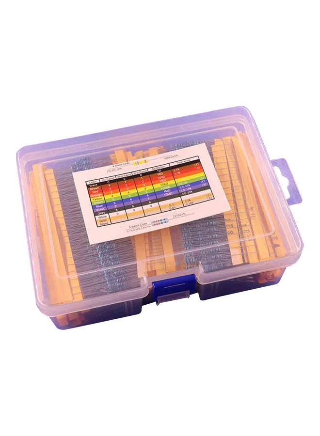 Generic 2600Pcs 130 Values 1/4W Resistance Metal Film Resistors Assortment DIY Kit Set  - Image 1