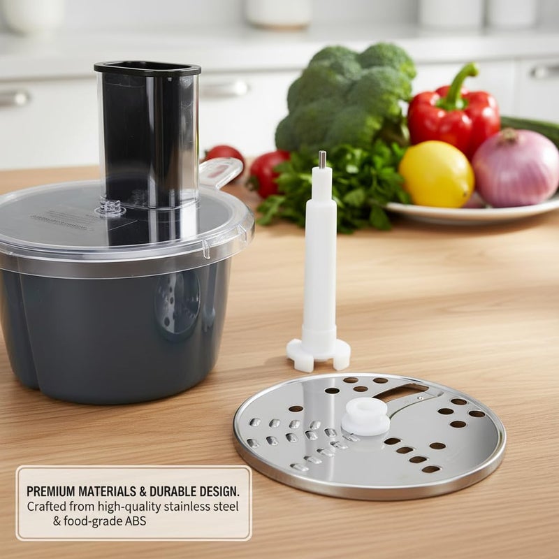Senbowe Electric Vegetable Cutter for TM5 TM6, Professional Cutter Kit, High Efficiency, Food Processor Container Attachment, Easily Installable, Premium Stainless  Steel - Image 4