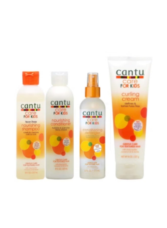 CANTO Care for Kids Shapmoo + Conditioner + Detangler + Curling Cream Set