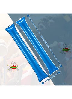 Civaner Civaner 48 Pcs Christmas Thunder Stick Team Spirit Boom Stick Cheering Stick Plastic Cheerleading Spirit Stick Clapper Inflatable Noise Maker Sports Supply(Blue)  - Image 5