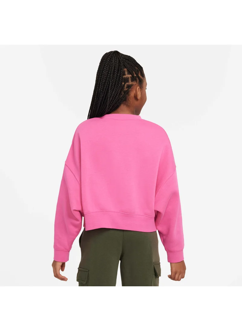 Nike Kids' Sportswear Oversized Fleece Sweatshirt
