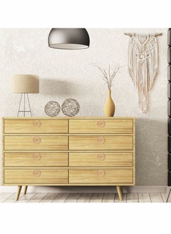 Y&D Wooden Drawer Knobs, Rattan Dresser Knobs Round Handmade Wicker Woven and Screws for Boho Furniture Cabinets Handles Hardware Pulls Cabinet (6 6 Screws)  - Image 5