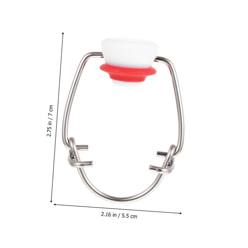 6 Pcs Red Stainless Steel Swing Top Bottle Caps with Gaskets for Home Brewing Beer Bottles - Image 3
