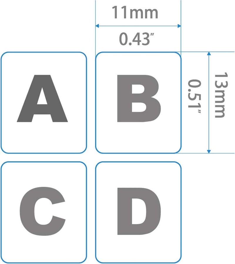2 Pack Universal Arabic Keyboard Stickers with Transparent Background and White Lettering - Image 5