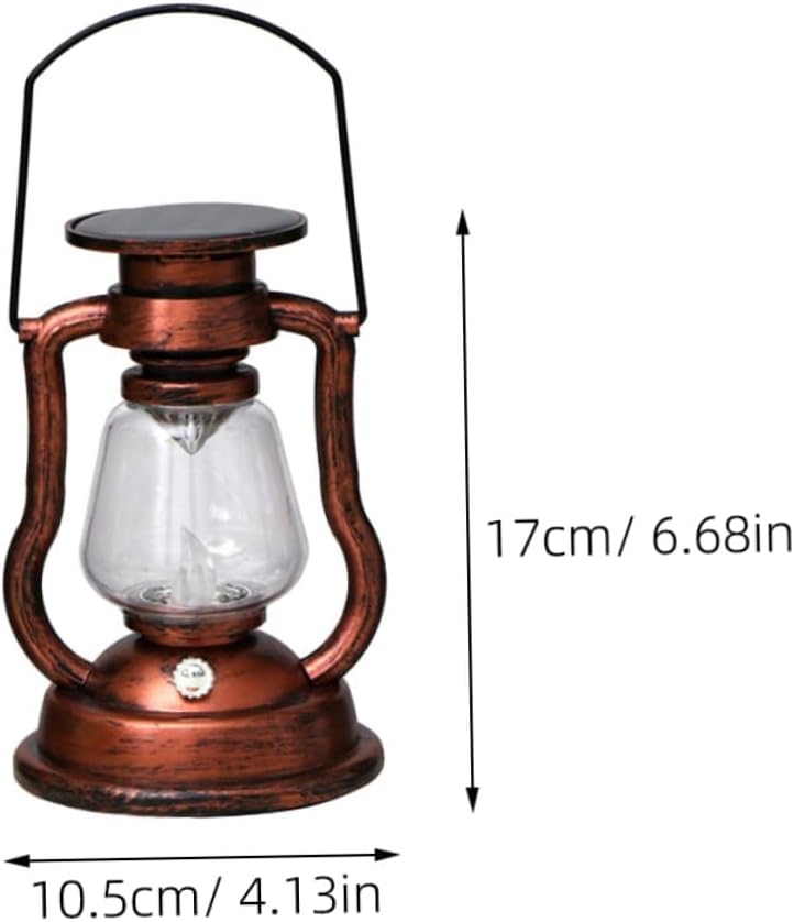 فينتاج الشمسية LED فانوس في الهواء الطلق حديقة فناء زخرفية لهب ضوء أصفر - Image 3