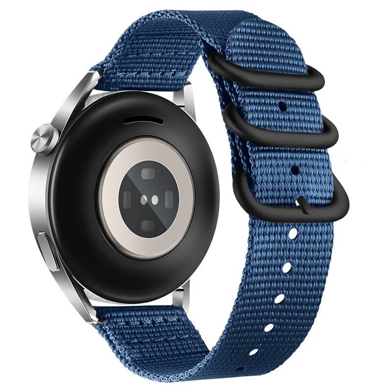 Bluejw Premium Woven Nylon Watch Strap Replacement - Durable Sport Striped Wristband for Men's Watches - Image 1