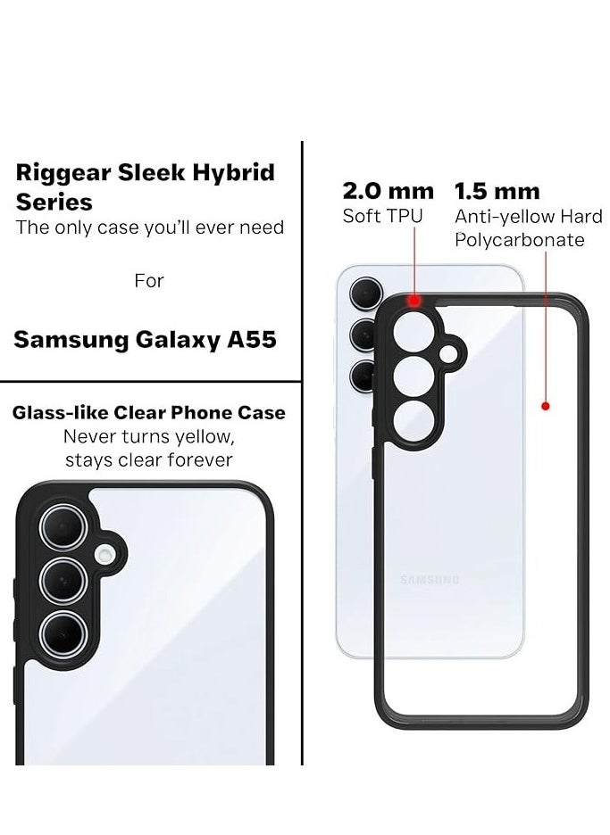 Generic - Bumper Protective Case for Samsung Galaxy A35 Silicone TPU Bumper Ultra Durable Ultra-Safe Camera Optimum Solution Black - Image 1