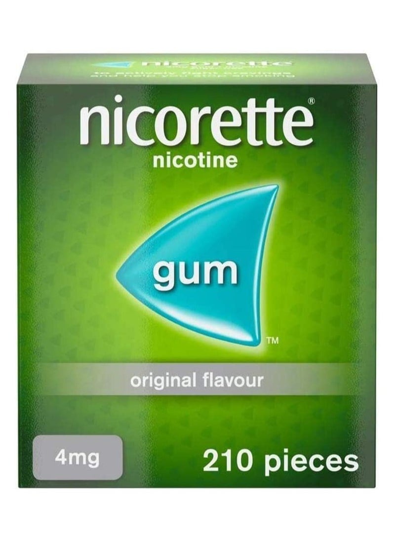 nicorette Gum 4 mg Original Flavor 210 pieces  - Image 1