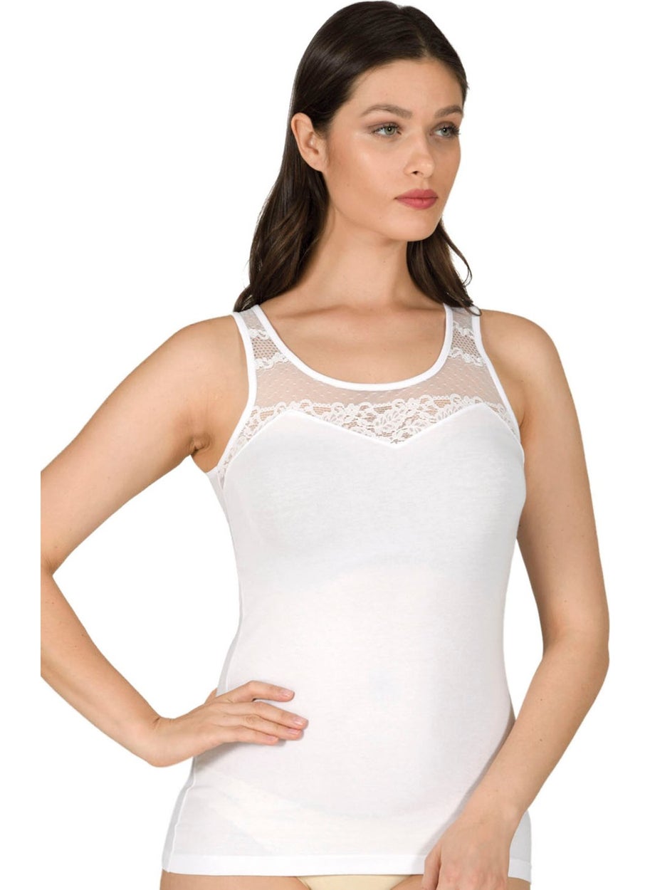 Özkan Underwear - Özkan 24185 Women's Cotton Lycra Lace Robe Single Jersey Athlete - Image 1