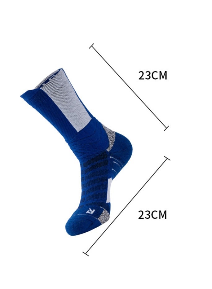 Generic 4 pairs of sports soccer mid-length high top towel bottom outdoor running socks Sports basketball socks - Image 5