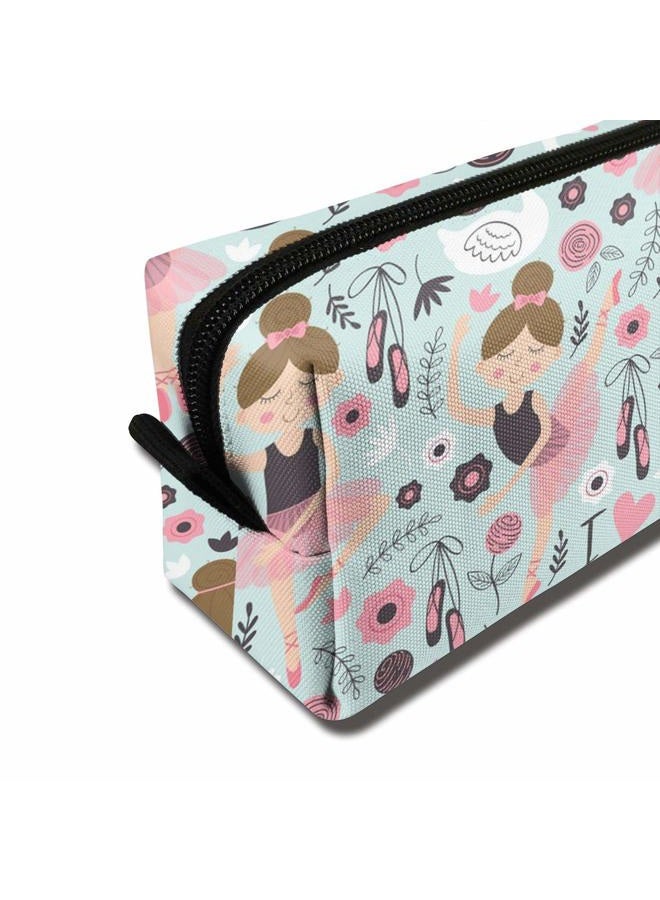 YISHOW Adorable Ballet Girl Makeup Bag Adorable Travel Cosmetic Pouch Toiletry Organizer Case Gift for Women - Image 2