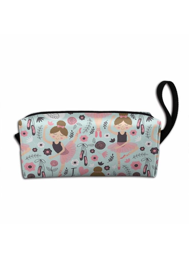 YISHOW Adorable Ballet Girl Makeup Bag Adorable Travel Cosmetic Pouch Toiletry Organizer Case Gift for Women - Image 1
