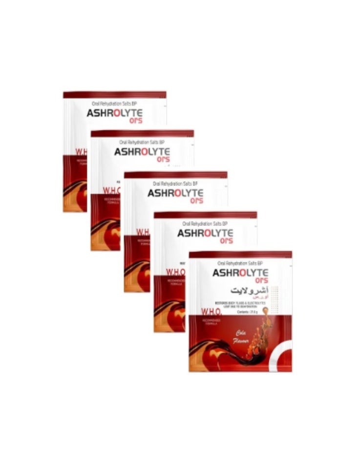 ASHROLYTE Oral Rehydration Salts Bp Ashrolyte Ors 21.8g 5PCS - Image 1