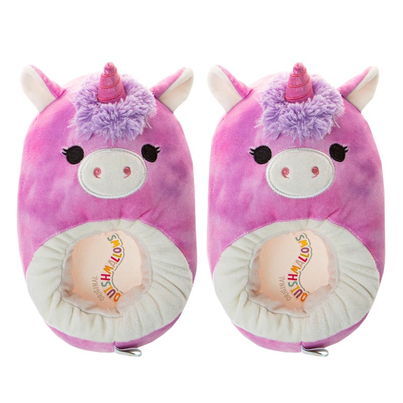 Squishmallows Lola the Unicorn Slippers - Plush Lightweight Warm Comfort Soft Aline Slipper House Shoes for kids girl boy - Lola the Unicorn (sizes 11-12 Little Kid) - Image 1