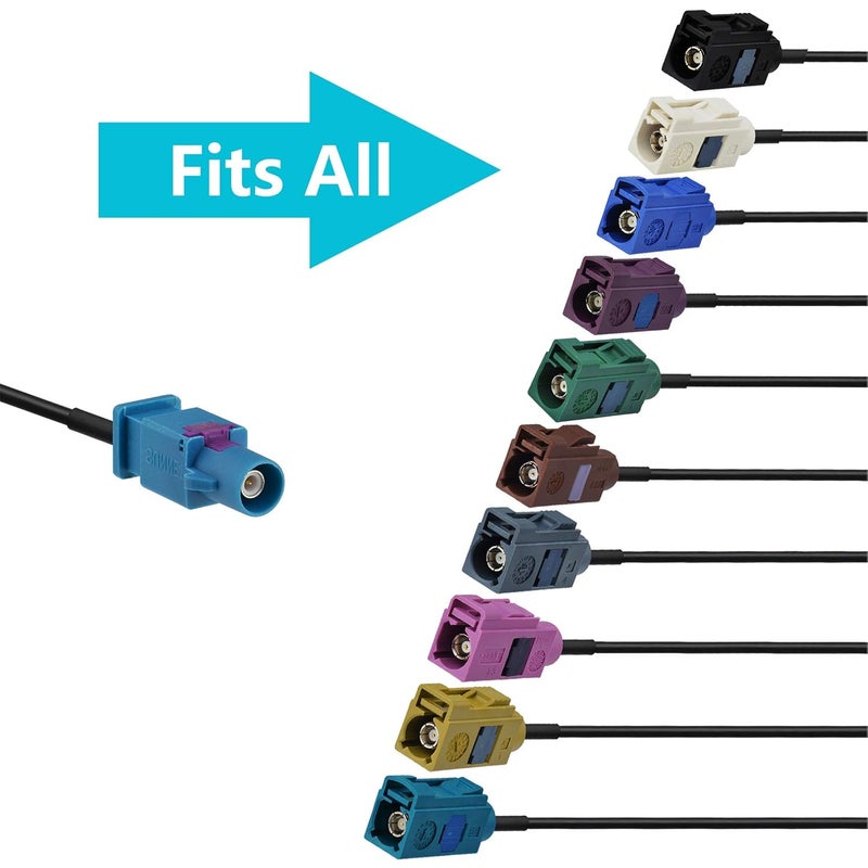 BINGFU Vehicle Car Truck SUV Satellite Radio Antenna Adapter Converter Cable, 3.28ft Fakra Z Male to SMB Plug Coaxial Pigtail Cable for Car Sirius XM Satellite Radio Stereo Receiver Tuner - Image 5