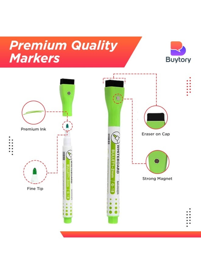 Buytory Magnetic Dry Erase Calendar Set for Fridge | Monthly, Weekly & Daily Planner with Meal Planner | 6 Fine Tip Markers, Magnetic Buckles & Eraser | Home & Office Organizer - Image 4