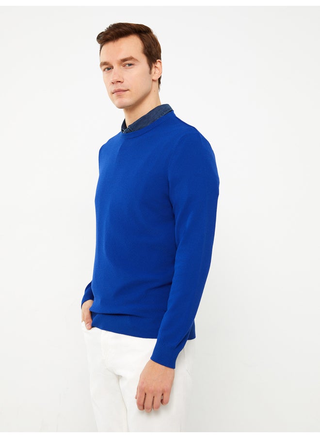 LC WAIKIKI - Crew Neck Long Sleeve Men's Tricot Sweater - Image 1